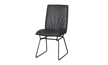 Металлический стул "Фльор" с экошкурой, черный, размер 460x640x905 Металлический стул "Фльор" с экошкурой, черный, размер 460x640x905