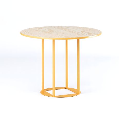 Стіл R d-100 Avangard жовтий Ral 1034 / CLEAF Millennium S083 Пудра