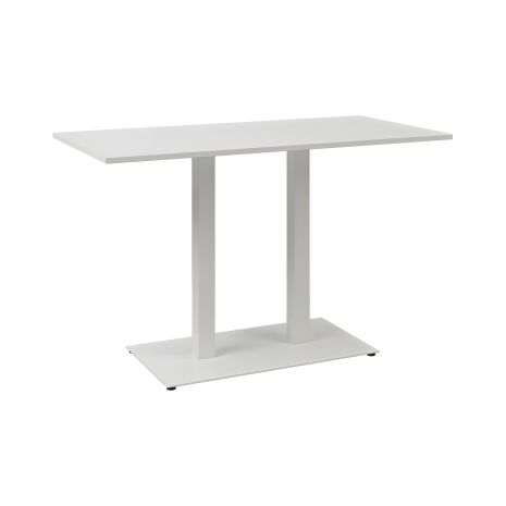 Стіл Double Tetra light білий метал/білий ДСП (текстура)