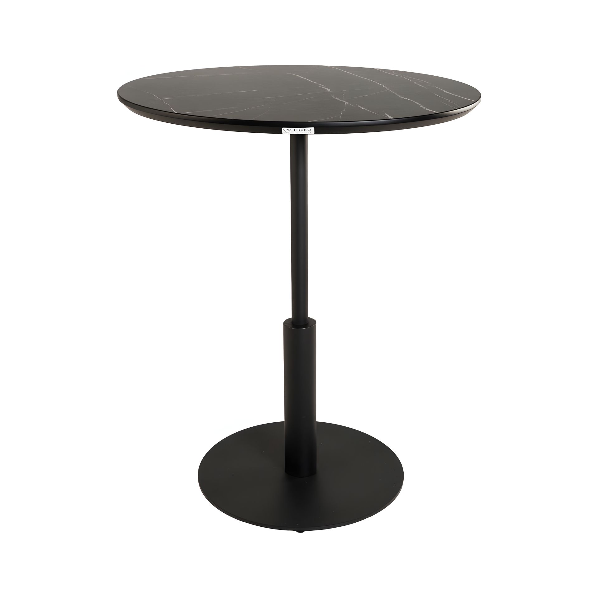 Стіл Ibiza round HPL d-60 Egger F206 ST9 Камінь П'єтра Гріджія чорний Стіл Ibiza round HPL d-60 Egger F206 ST9 Камінь П'єтра Гріджія чорний