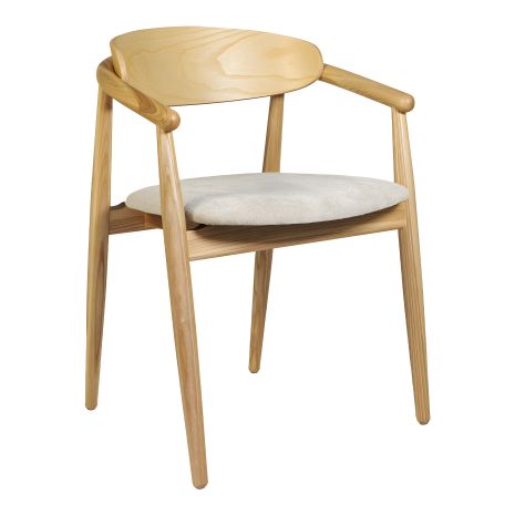 Стілець натуральний ясен Mamont semi-soft / Magenta 13