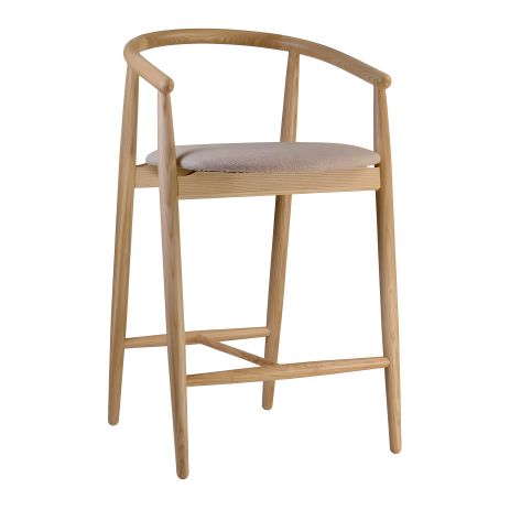 Напівбарний стілець Mamont натуральний ясен / Austin 02
