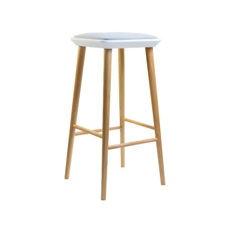 Стілець барний Happy дуб / білий / Uttario Velvet 2972 для ресторану Стілець барний Happy дуб / білий / Uttario Velvet 2972 для ресторану