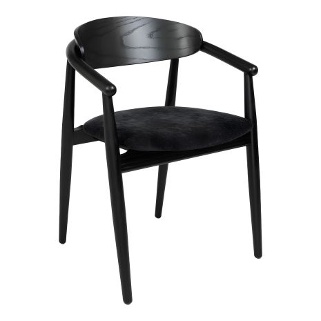 Стілець Mamont напівм'який чорний / Magenta 15