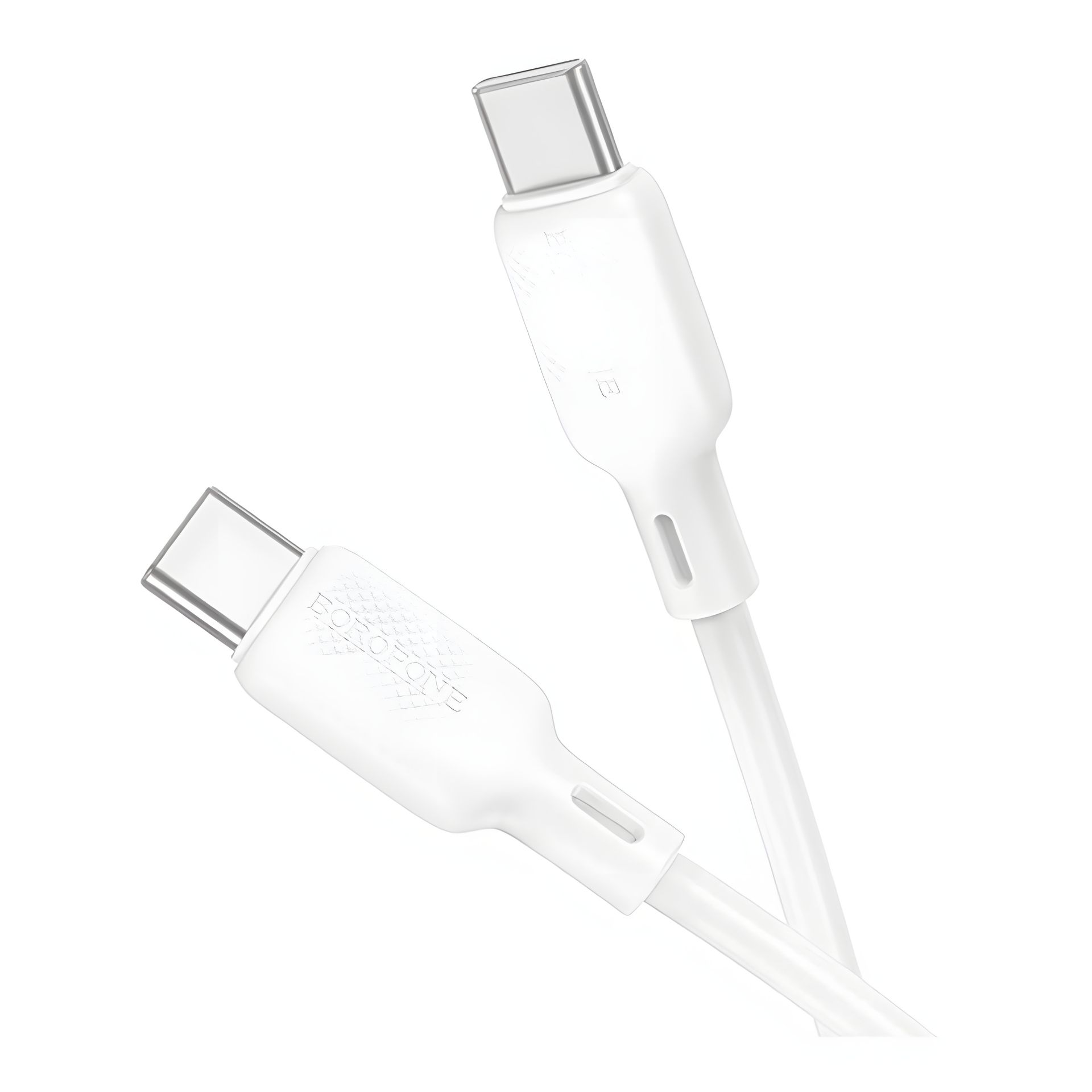 Білий Кабель USB Borofone BX113 Silicone, Type-C to Type-C, 60W, 1m Білий Кабель USB Borofone BX113 Silicone, Type-C to Type-C, 60W, 1m