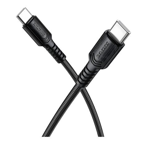USB кабель Borofone BX116 Type-C to Type-C 60W черный USB кабель Borofone BX116 Type-C to Type-C 60W черный