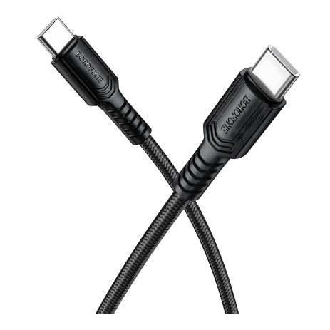 USB кабель Borofone BX116 Type-C to Type-C 60W черный