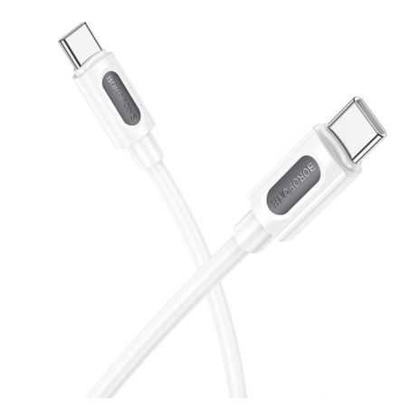USB Borofone BX114 Silicone Type-C to Type-C 60W Белый