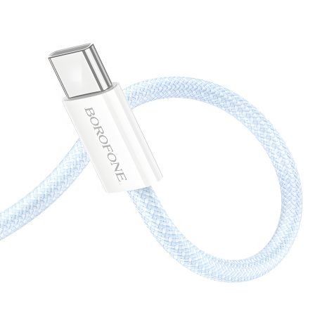 Кабель Borofone BX103 Original USB, 60W, Type-C to Type-C, 1m, Блакитний Кабель Borofone BX103 Original USB, 60W, Type-C to Type-C, 1m, Блакитний
