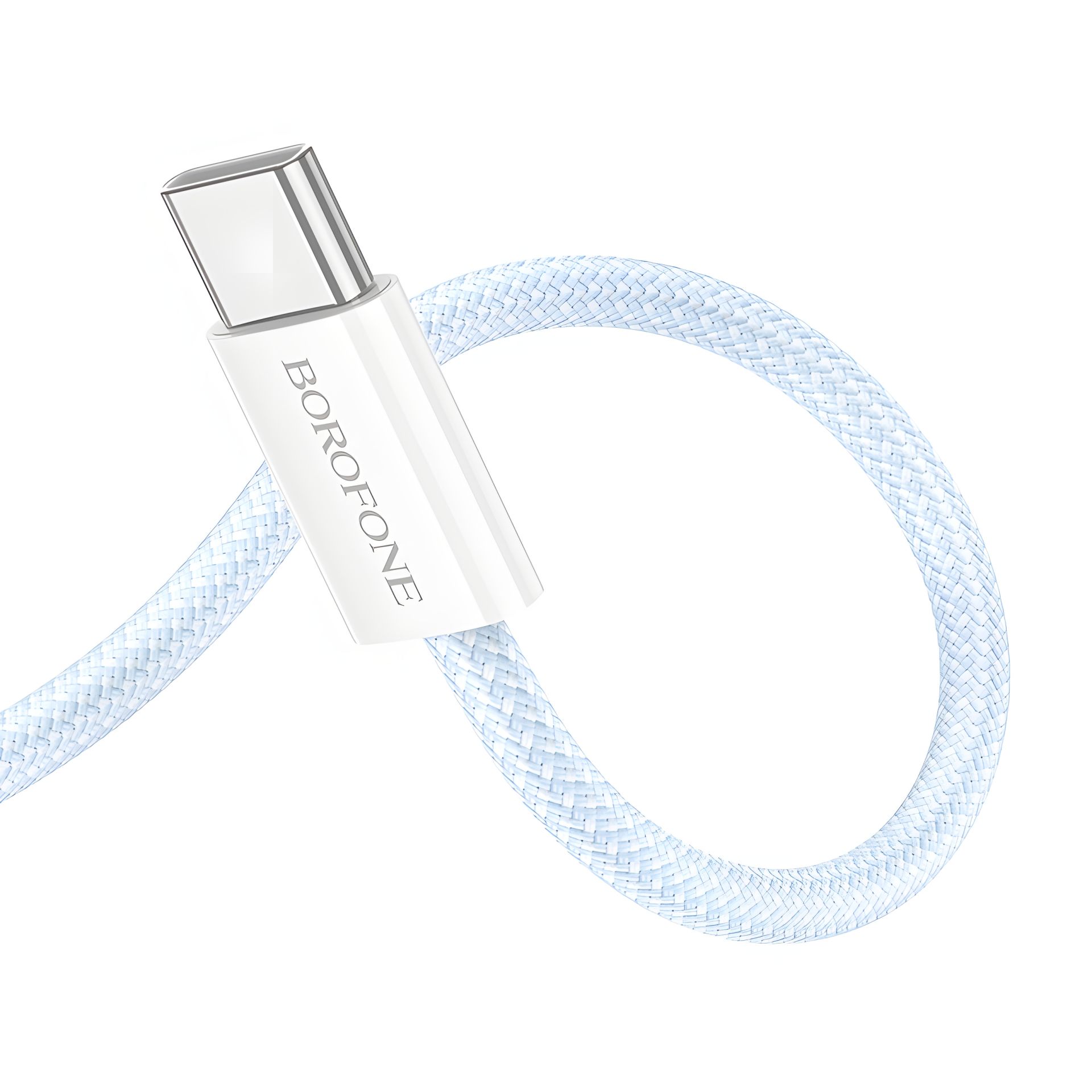 Кабель Borofone BX103 Original USB, 60W, Type-C to Type-C, 1m, Блакитний Кабель Borofone BX103 Original USB, 60W, Type-C to Type-C, 1m, Блакитний