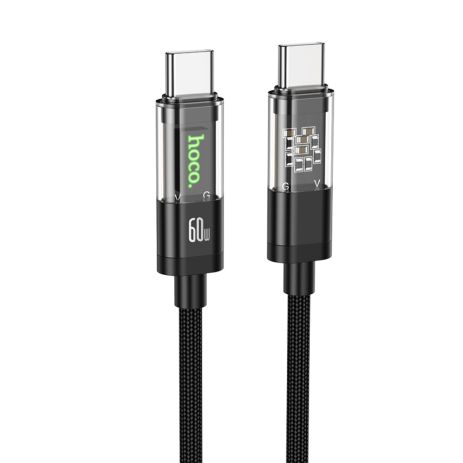Кабель Hoco U116, Type-C to Type-C, 60W, 1.2m, чорний