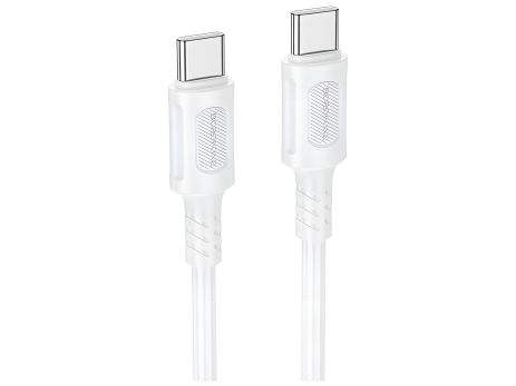 Кабель Borofone BX111 USB, 60W, Type-C to Type-C, 1m, Білий