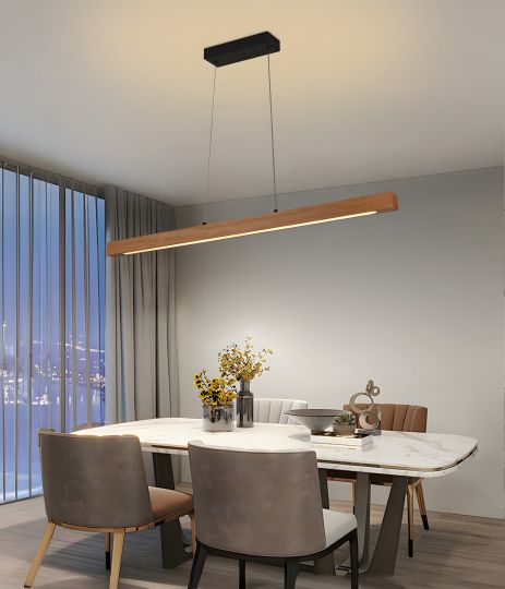 Подвесная LED люстра MTD129, цвет: дерево