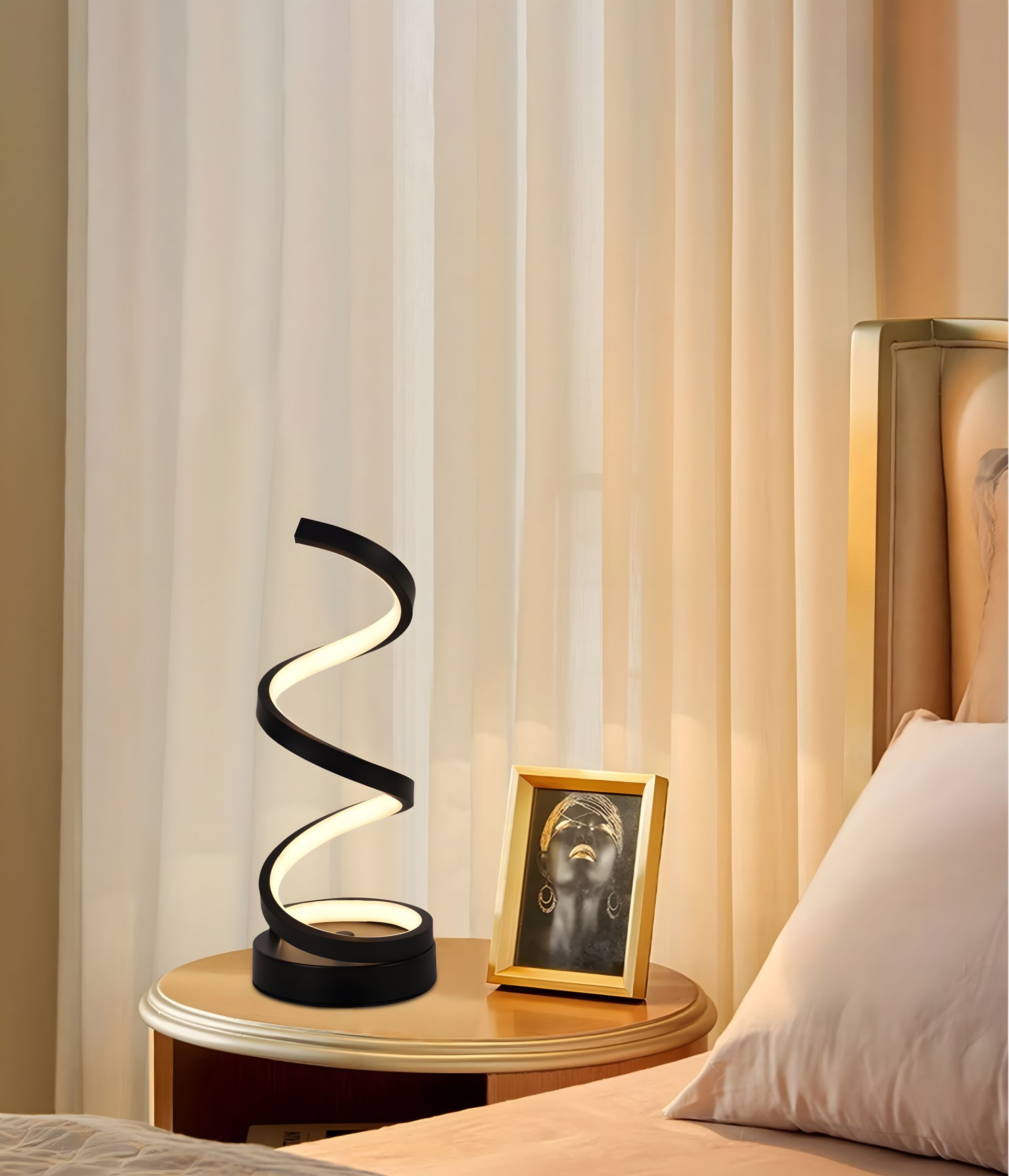 Світильник настільний TD2026, Чорний Світильник настільний TD2026, Чорний