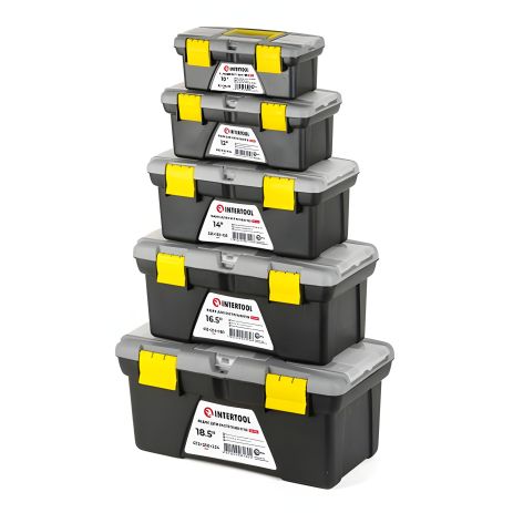 INTERTOOL BX-0305: Комплект ящиков для инструментов, 5 шт. (BX-0310 10", BX-0312 12", BX-0314 14", BX-0316 16,5", BX-0318 18,5")