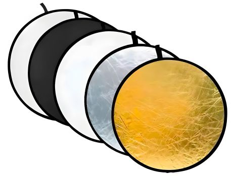 Ручний круглий відбивач Puluz PU5111, 60 см, 5 кольорів, Чорний