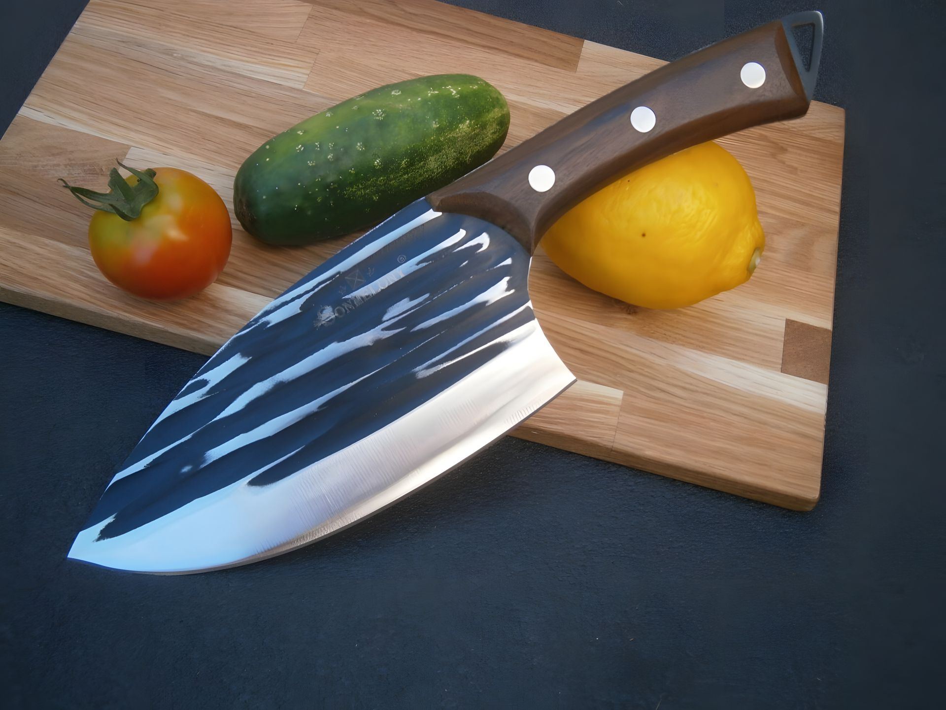 Кухонный нож-топорик Sonmelony Chef SD-10ВМ фултанг 30 см Кухонный нож-топорик Sonmelony Chef SD-10ВМ фултанг 30 см