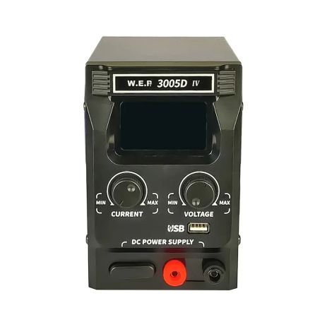 Блок живлення лабораторний WEP 3005D-IV, 30V, 5A, імпульсний, з цифровою індикацією (V/A/W), USB fast charge