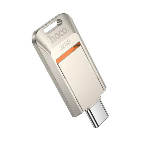 USB флеш накопитель Hoco UD17 32GB Type-C металлический silver