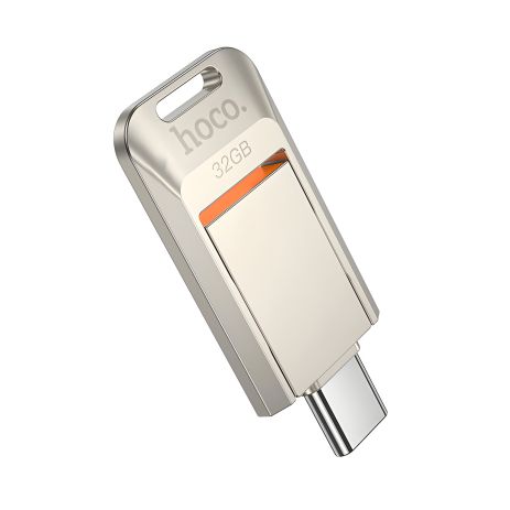USB-флеш накопичувач Hoco UD17, 32GB, Type-C, металевий, silver USB-флеш накопичувач Hoco UD17, 32GB, Type-C, металевий, silver