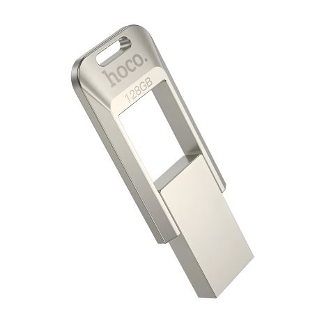 Флеш накопичувач USB Hoco UD16, об'єм 128GB, USB 3.0, металевий, колір silver