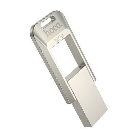 USB накопичувач Hoco UD16, 32GB, USB 3.0, металевий, срібний