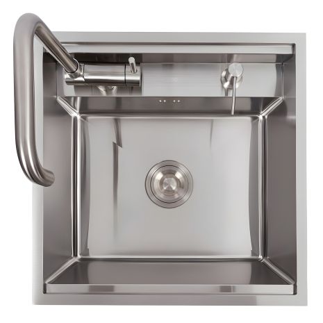 Кухонна мийка VALESO CM 50*50 Handmade прихована нержавійка (змішувач в комплекті)