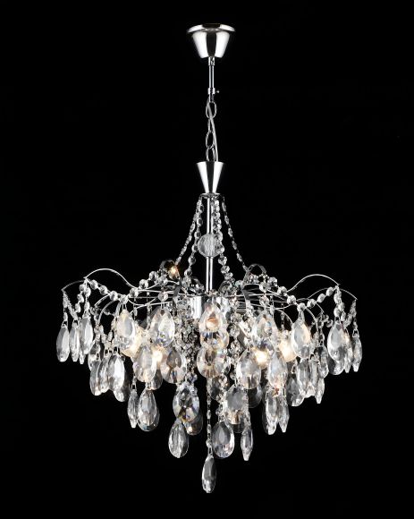 Хрустальная подвесная люстра E2741/5, Хром Хрустальная подвесная люстра E2741/5, Хром