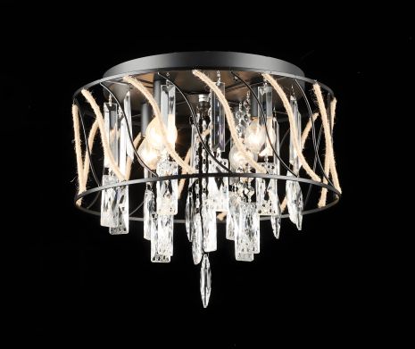 Чорна кришталева підвісна люстра, модель E2730/4 Чорна кришталева підвісна люстра, модель E2730/4