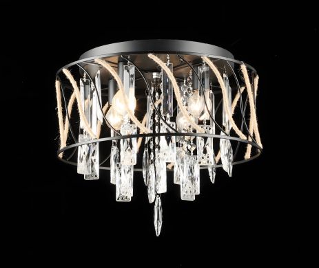Подвесная хрустальная люстра E2730/4 в черном цвете Подвесная хрустальная люстра E2730/4 в черном цвете