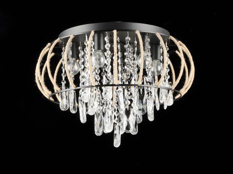 Підвісна кришталева люстра E2729/6, Чорний