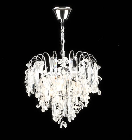 Подвесная хрустальная люстра E2726/3 | Хром Подвесная хрустальная люстра E2726/3 | Хром