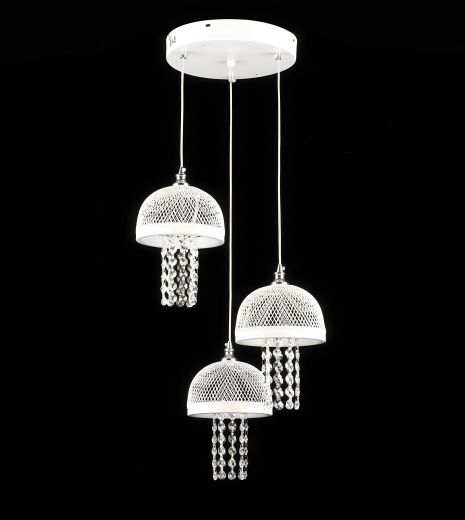 Подвесная светодиодная люстра E2724/3H, белый + хром