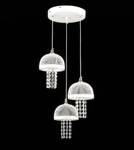 Подвесная светодиодная люстра E2724/3H, белый + хром