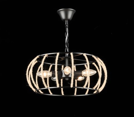 Подвесная люстра в стиле лофт E2722/5, черная