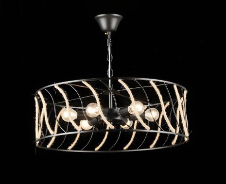 Подвесная люстра в стиле лофт E2721/6, Черного цвета