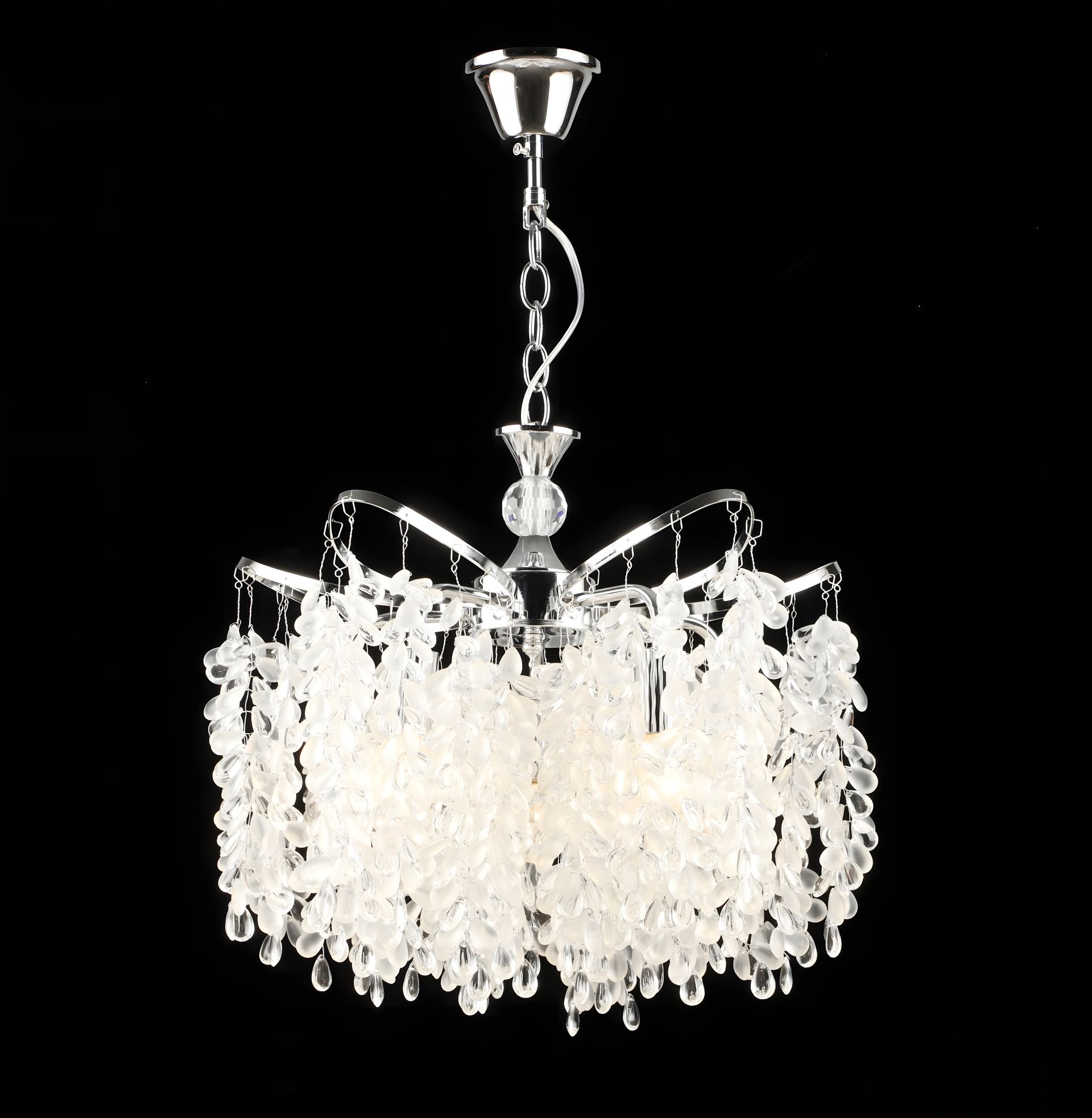 Кришталева підвісна люстра Хром E2690/5 Кришталева підвісна люстра Хром E2690/5