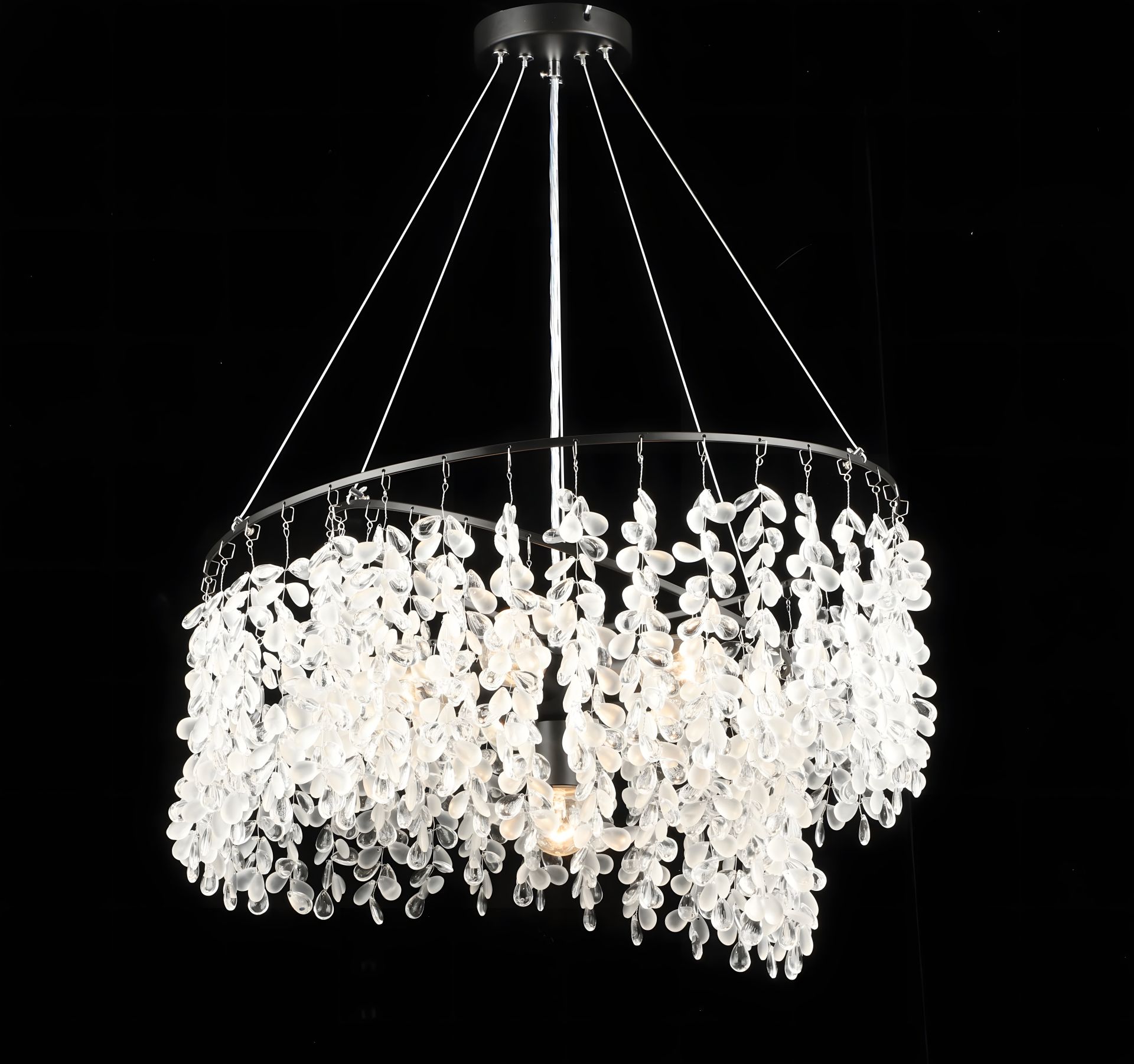 Підвісна кришталева люстра S2484/6, Чорний Підвісна кришталева люстра S2484/6, Чорний