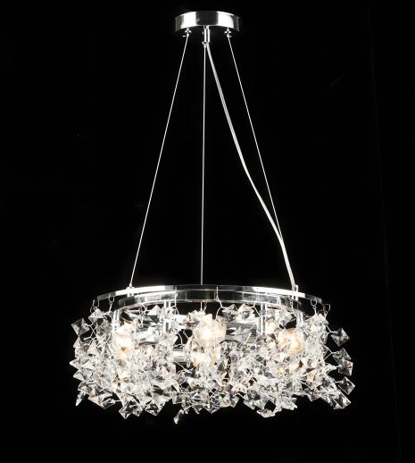 Кришталева підвісна люстра S2492/6, хромована
