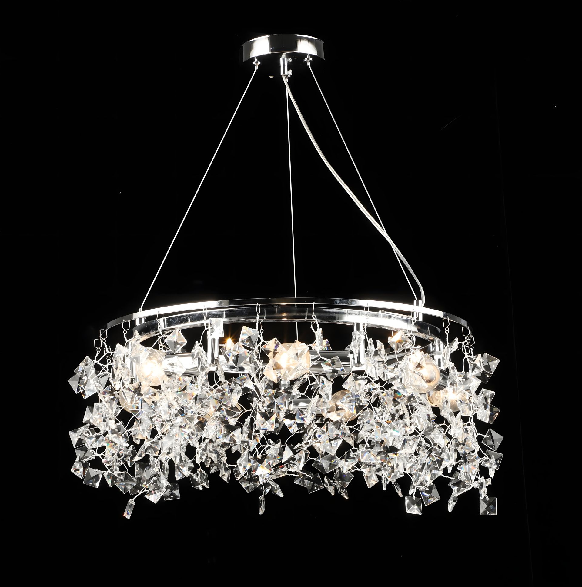 Підвісна кришталева люстра S2492/7, Хром Підвісна кришталева люстра S2492/7, Хром