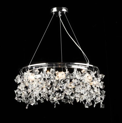 Хрустальная подвесная люстра S2492/7, Хром
