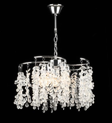 Підвісна люстра кришталева S2493/5, Хром