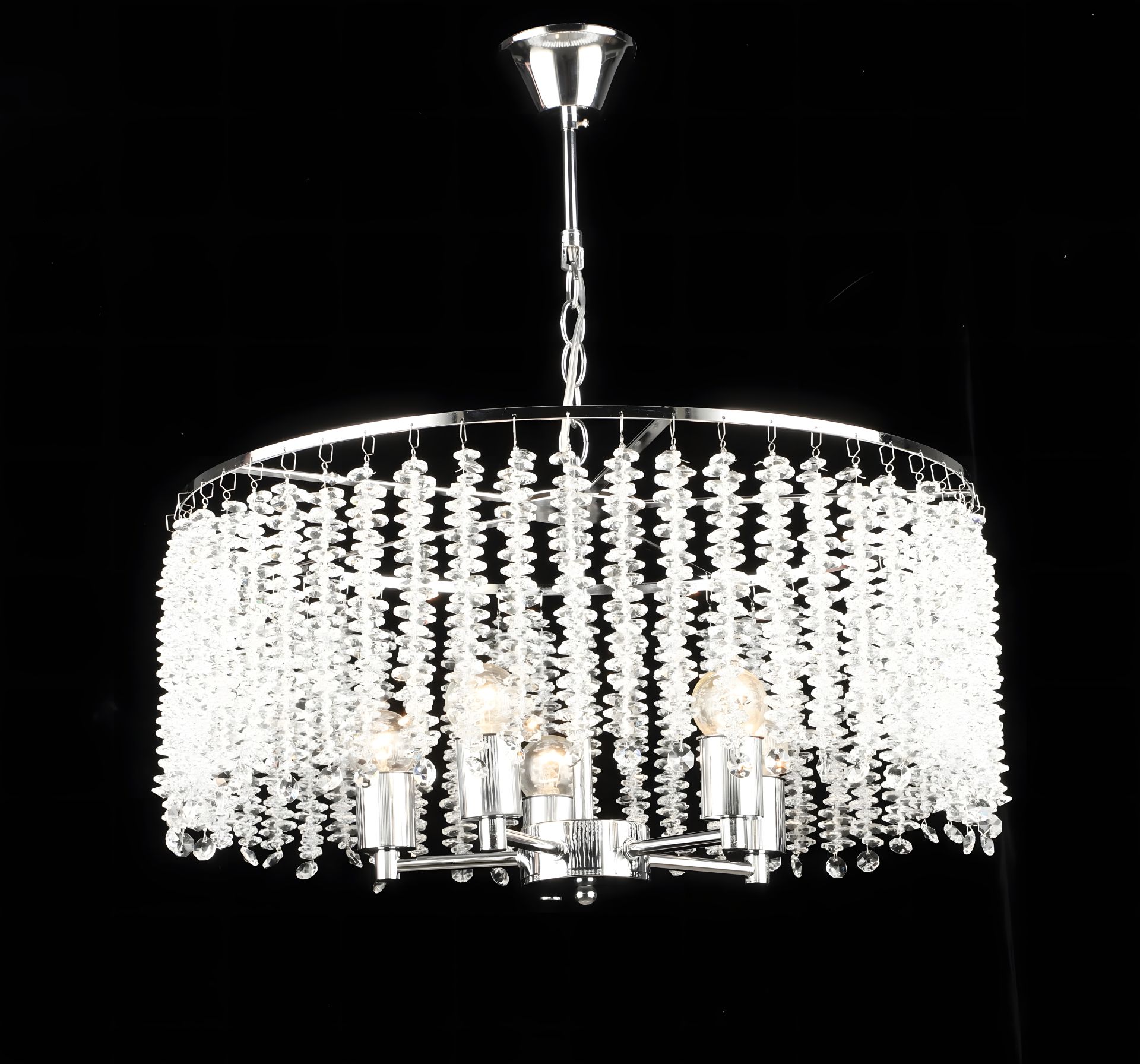 Підвісна кришталева люстра S2487/5, Хром Підвісна кришталева люстра S2487/5, Хром