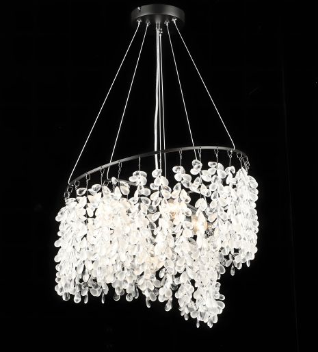 Подвесная хрустальная люстра S2484/5, черная