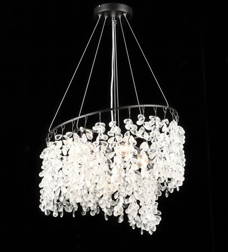 Люстра підвісна кришталева S2484/5, Чорного кольору Люстра підвісна кришталева S2484/5, Чорного кольору