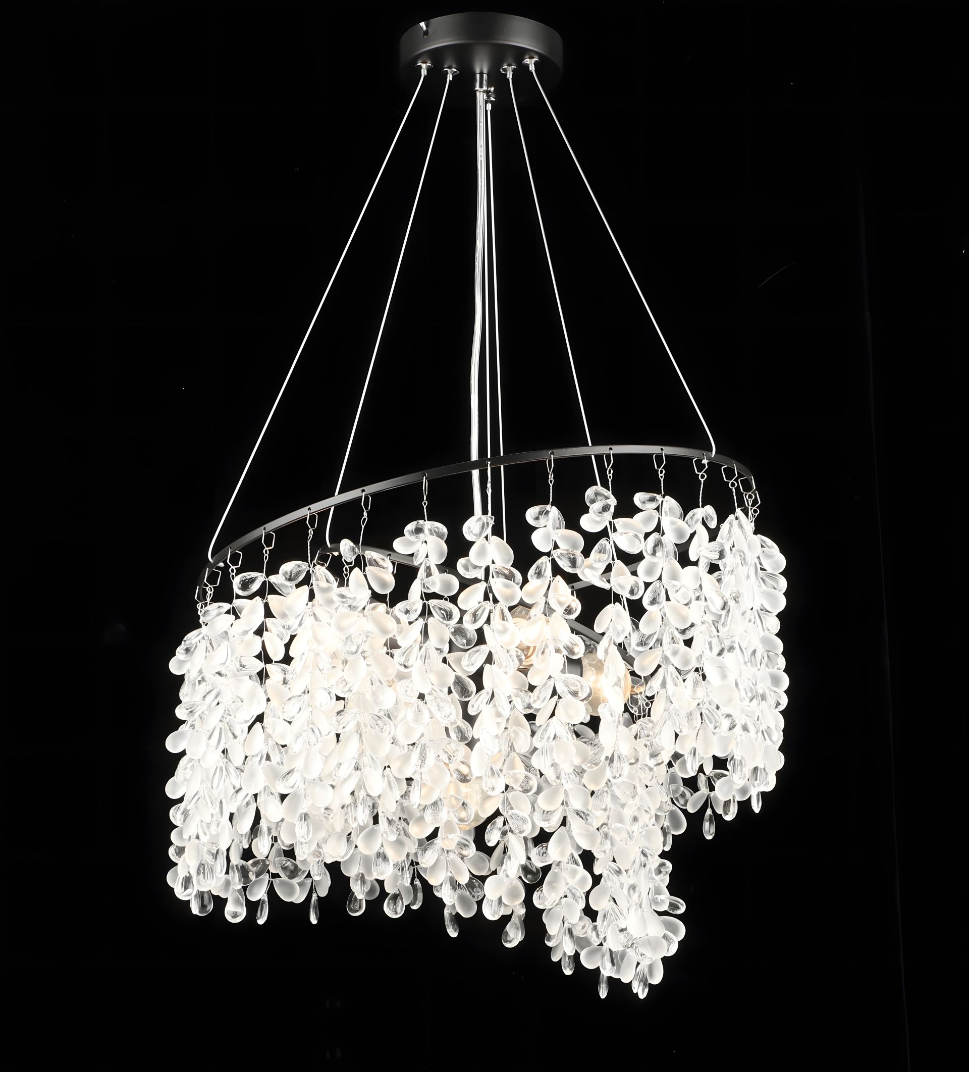 Подвесная хрустальная люстра S2484/5, черная Подвесная хрустальная люстра S2484/5, черная