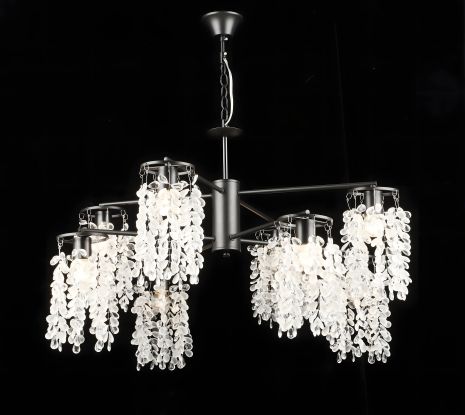 Люстра подвесная хрустальная S2481/8, Черный