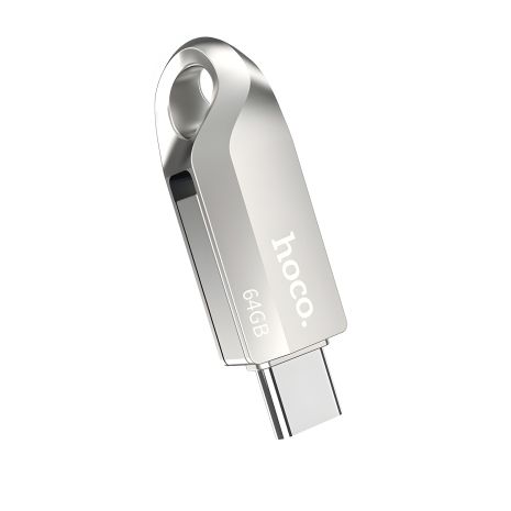 Флеш накопичувач USB Hoco UD8, 64GB, Smart Type-C 3.0, сріблястий Флеш накопичувач USB Hoco UD8, 64GB, Smart Type-C 3.0, сріблястий