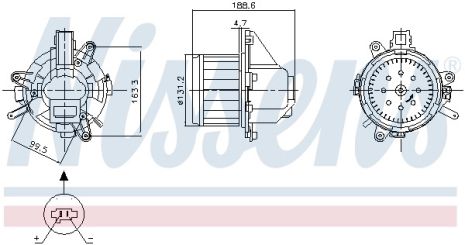 Вентилятор салону FIAT SCUDO, OPEL COMBO, PEUGEOT RIFTER, NISSENS (87542)