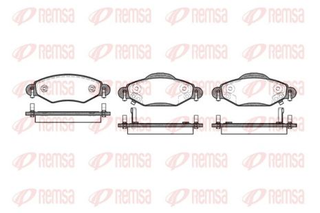 Комплект гальмівних колодок TOYOTA YARIS, REMSA (097802)
